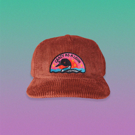 Crazy as a Loon 5-Panel Corduroy Hat