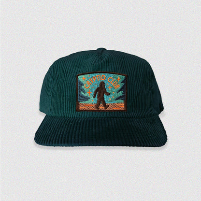 Bigfoot Cryptid Club 5-Panel Corduroy Patch Hat