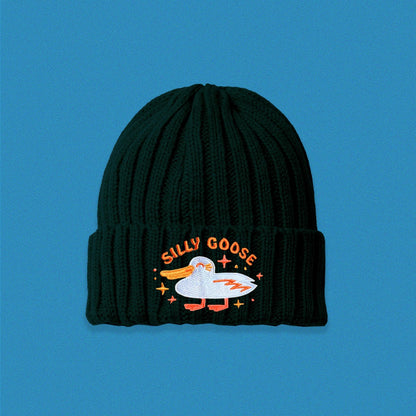 Silly Goose Cable Knit Beanie