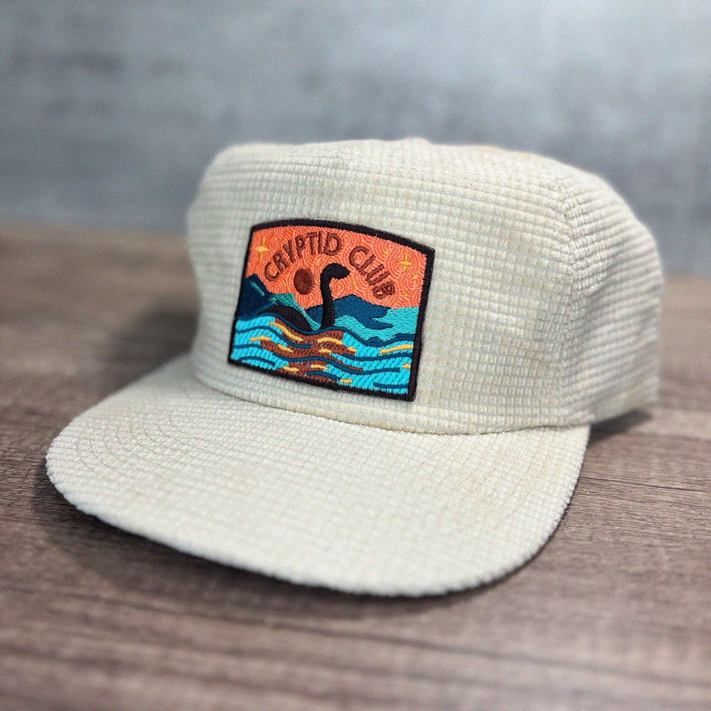 Loch Ness Monster Cryptid Club Waffle Corduroy Hat