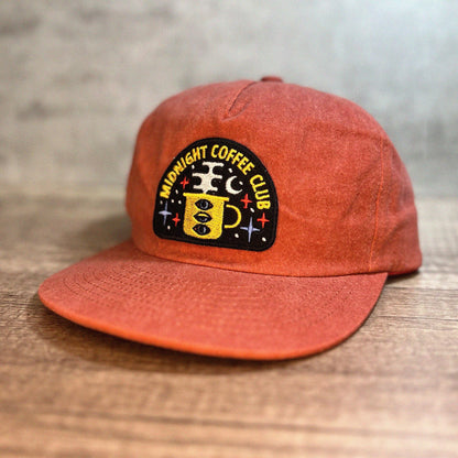 Midnight Coffee Club 5-Panel Brushed Cotton Hat