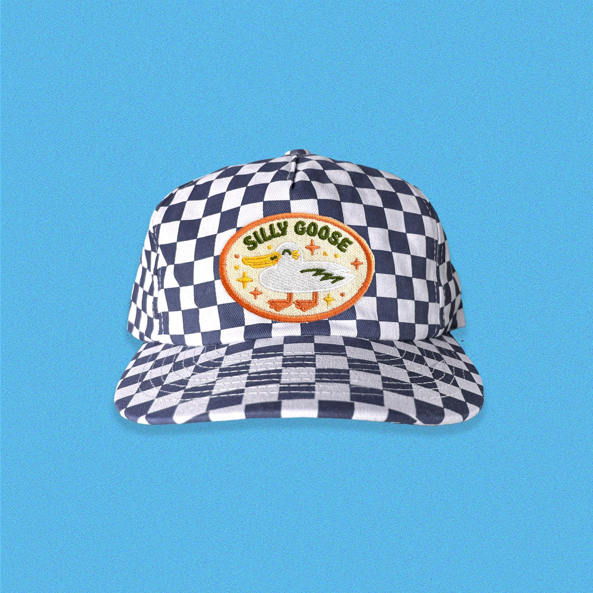 Silly Goose 5-Panel Checkered Floppy Hat