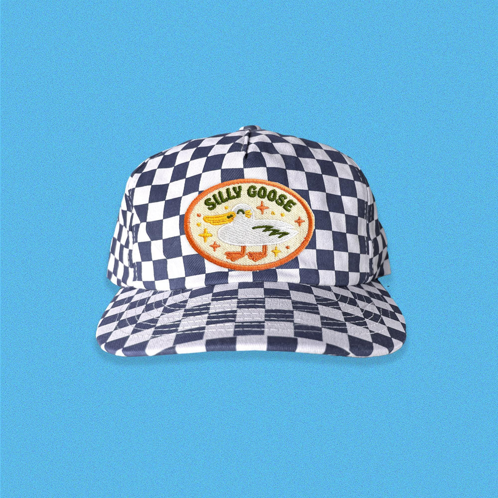 Silly Goose 5-Panel Checkered Floppy Hat