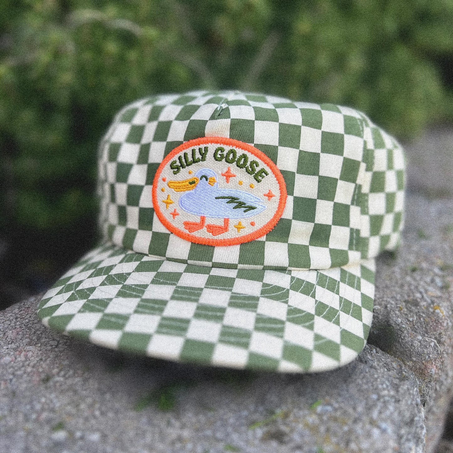Silly Goose 5-Panel Checkered Floppy Hat
