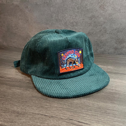 Chupacabra Cryptid Club 5-Panel Corduroy Patch Hat