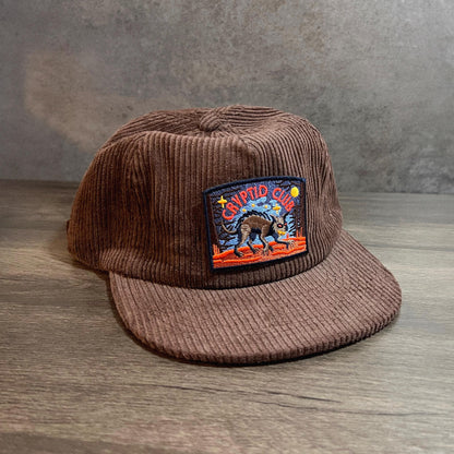 Chupacabra Cryptid Club 5-Panel Corduroy Patch Hat