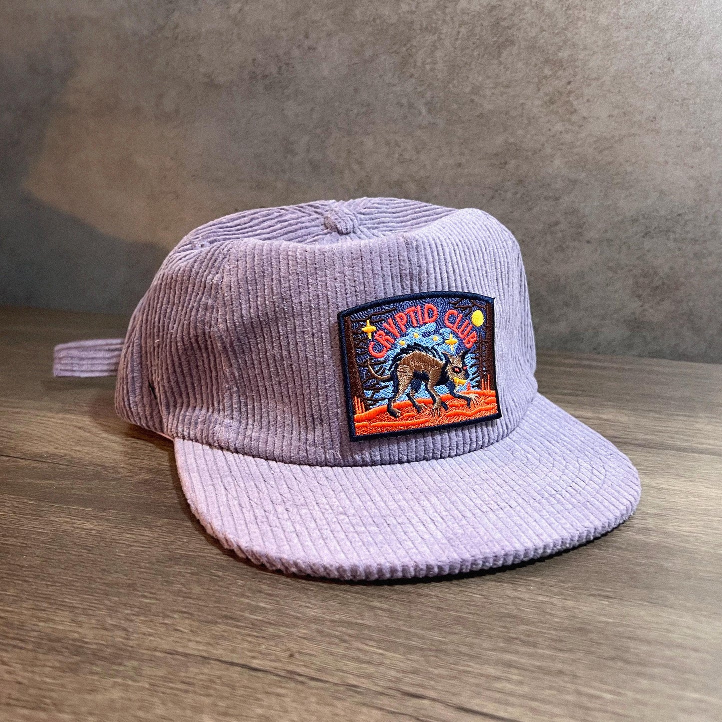Chupacabra Cryptid Club 5-Panel Corduroy Patch Hat
