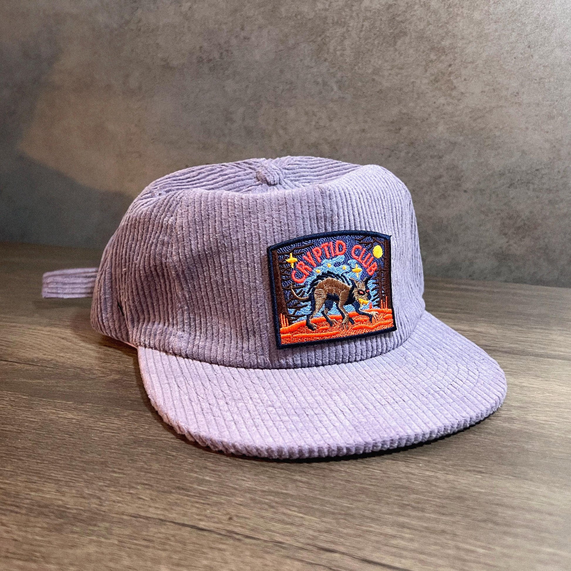 Chupacabra Cryptid Club 5-Panel Corduroy Patch Hat