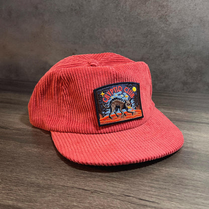 Chupacabra Cryptid Club 5-Panel Corduroy Patch Hat
