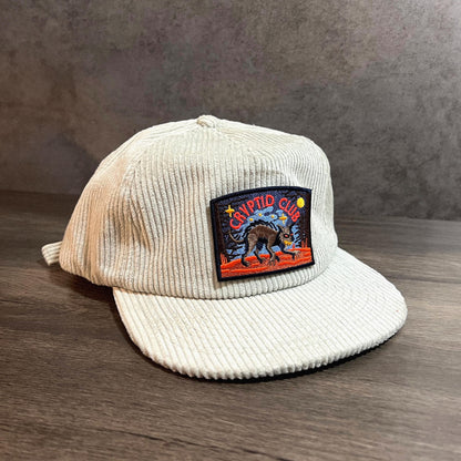 Chupacabra Cryptid Club 5-Panel Corduroy Patch Hat