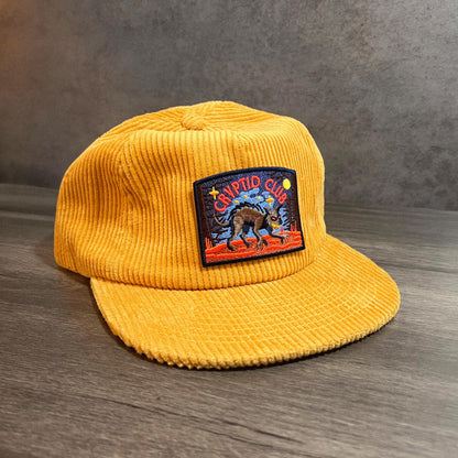 Chupacabra Cryptid Club 5-Panel Corduroy Patch Hat
