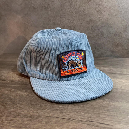 Chupacabra Cryptid Club 5-Panel Corduroy Patch Hat
