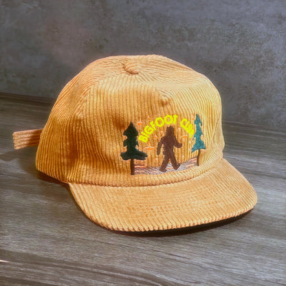 Bigfoot Cryptid Club 5-Panel Corduroy Hat