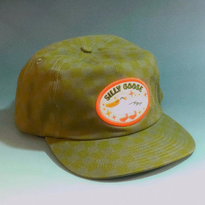 Silly Goose 5-Panel Checkered Floppy Hat