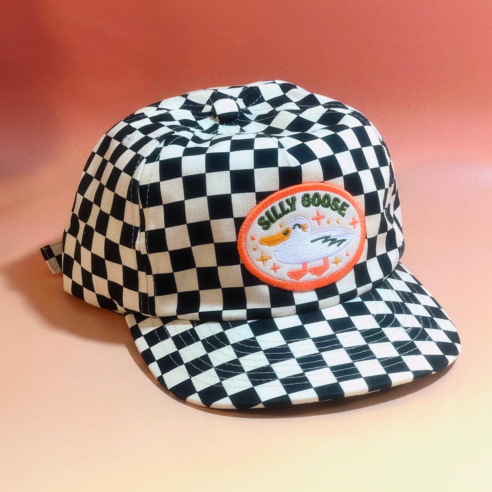 Silly Goose 5-Panel Checkered Floppy Hat