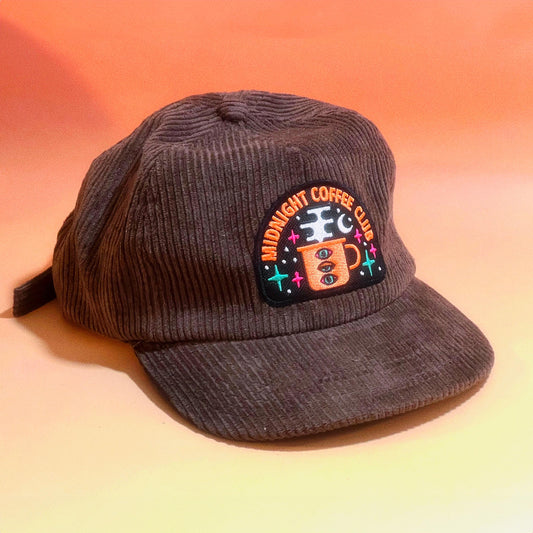 Midnight Coffee Club 5-Panel Corduroy Hat