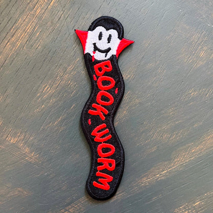 Vampire Book Worm Embroidered Bookmark