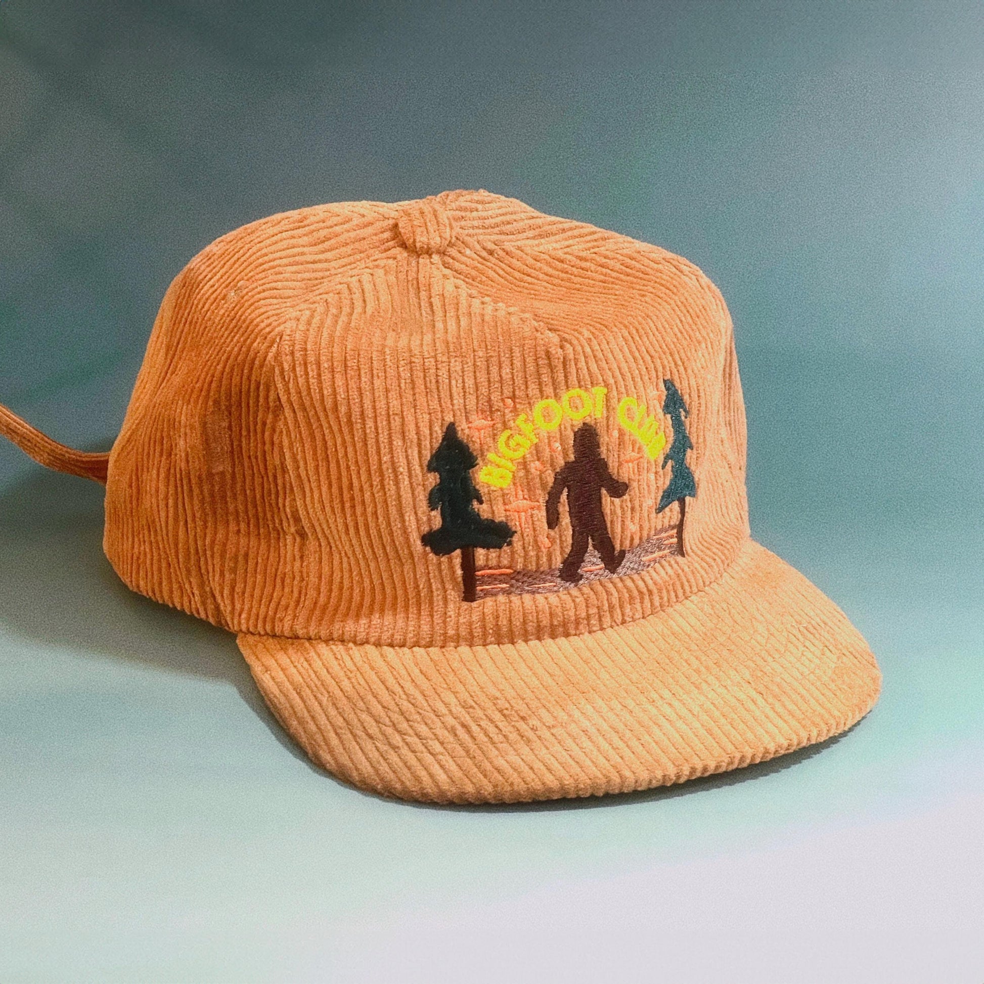 Bigfoot Cryptid Club 5-Panel Corduroy Hat