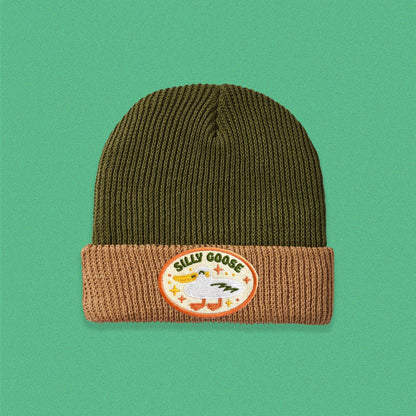 Silly Goose Two-Tone Knit Beanie
