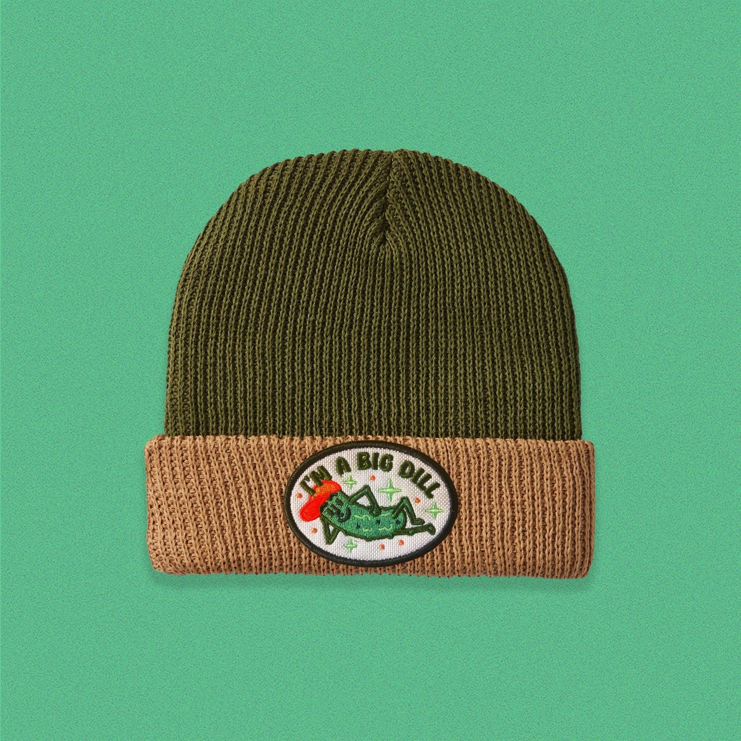 Big Dill Two-Tone Knit Beanie