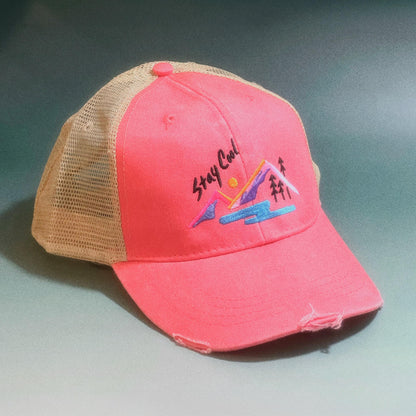 90s Retro Landscape Embroidered Baseball Cap