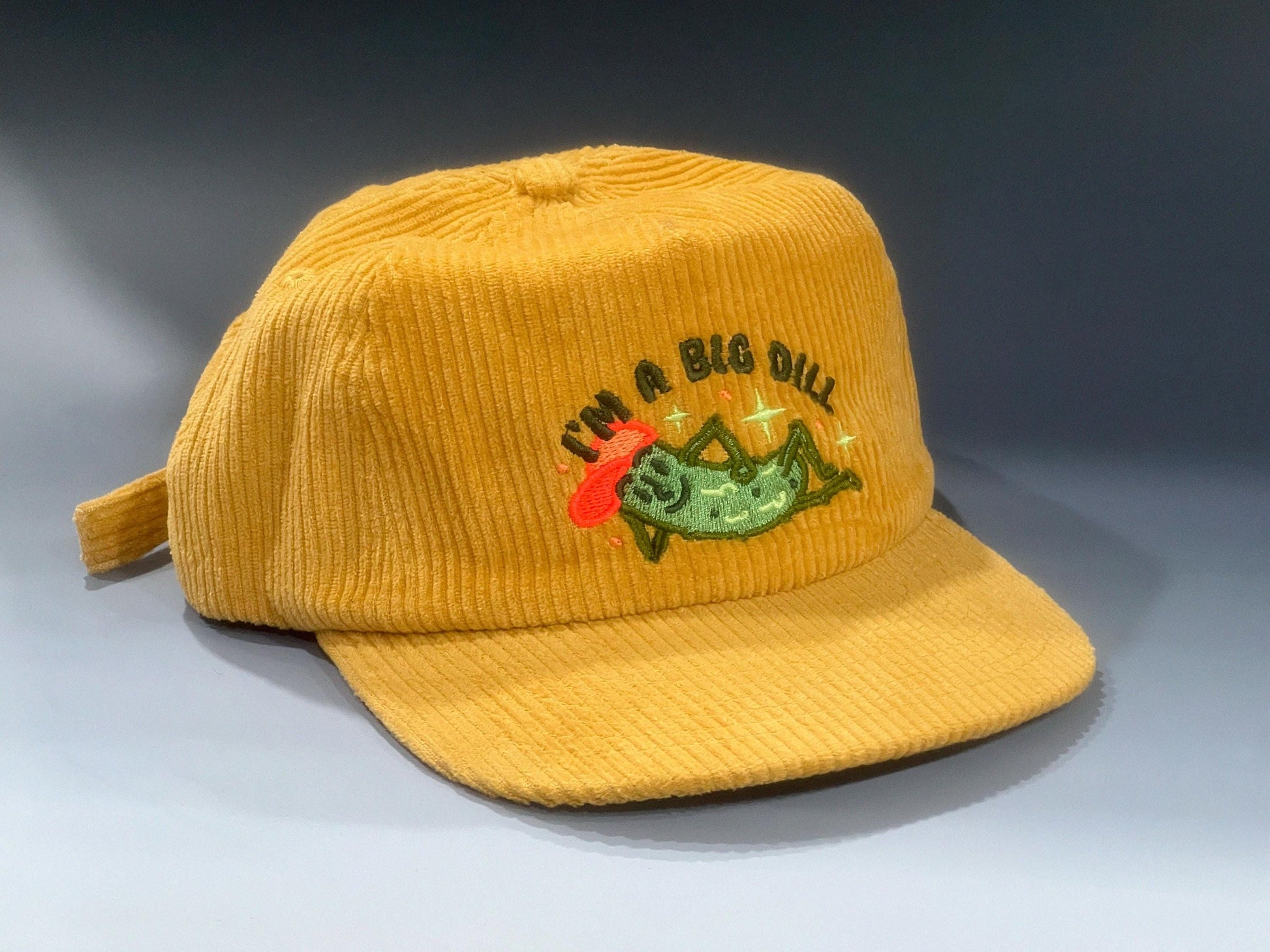 Big Dill Pickle Direct Embroidered 5-Panel Corduroy Hat