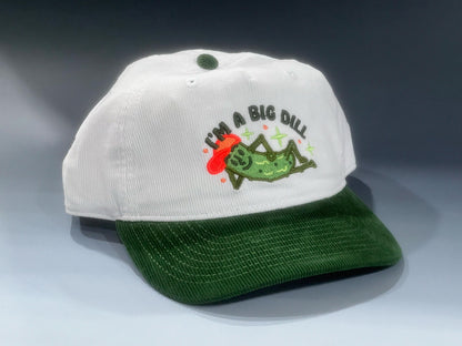 Big Dill Pickle Direct Embroidered 5-Panel Two-Tone Corduroy Snapback Hat
