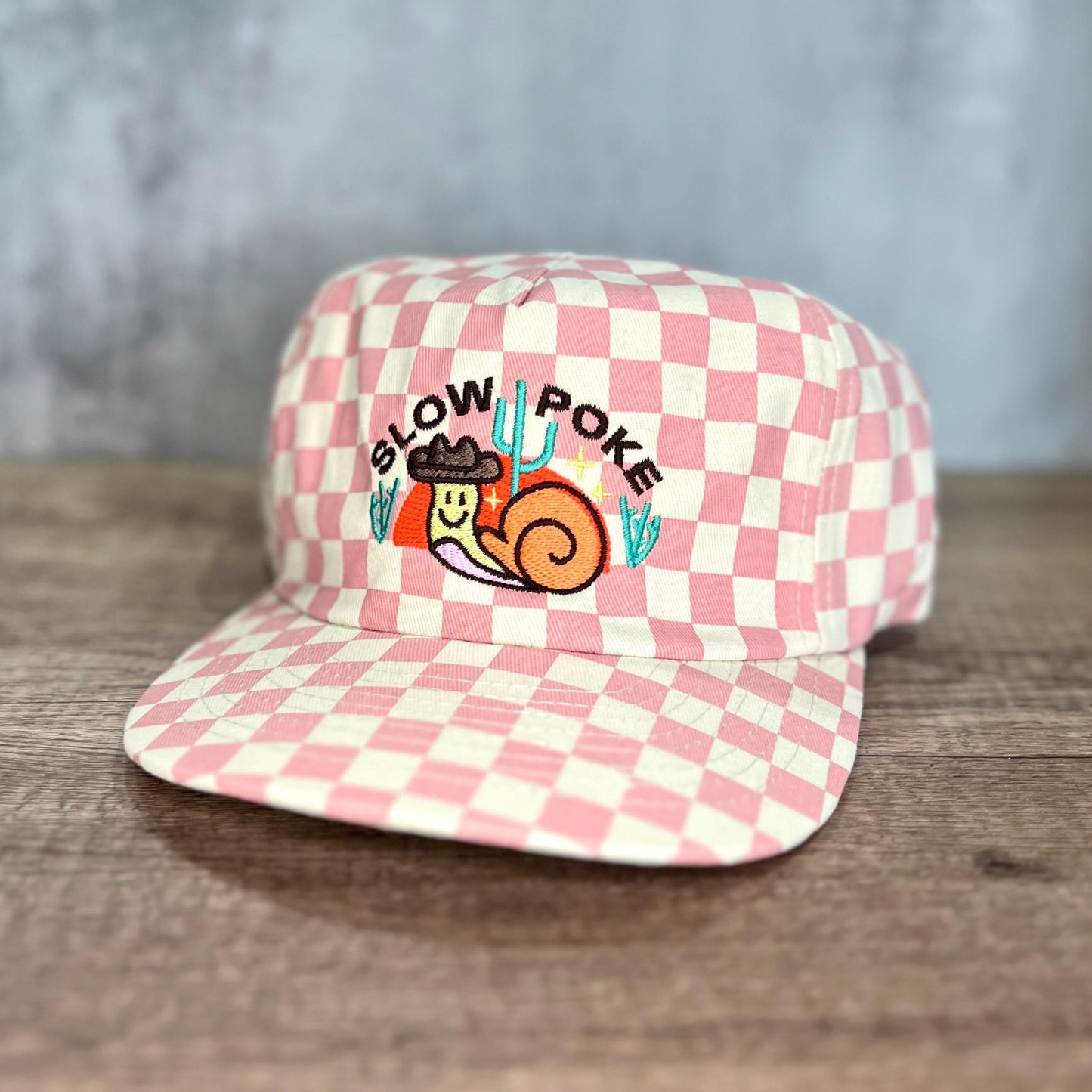 Slow Poke 5-Panel Checkered Floppy Hat