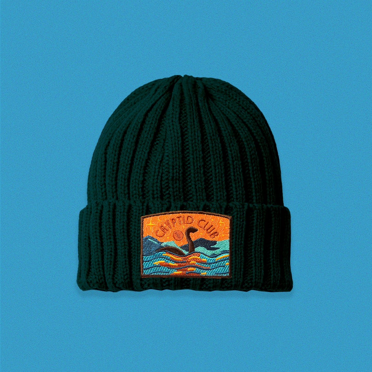 Loch Ness Cryptid Club Cable Knit Beanie