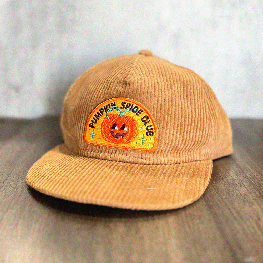 Pumpkin Spice Club 5-Panel Corduroy Hat
