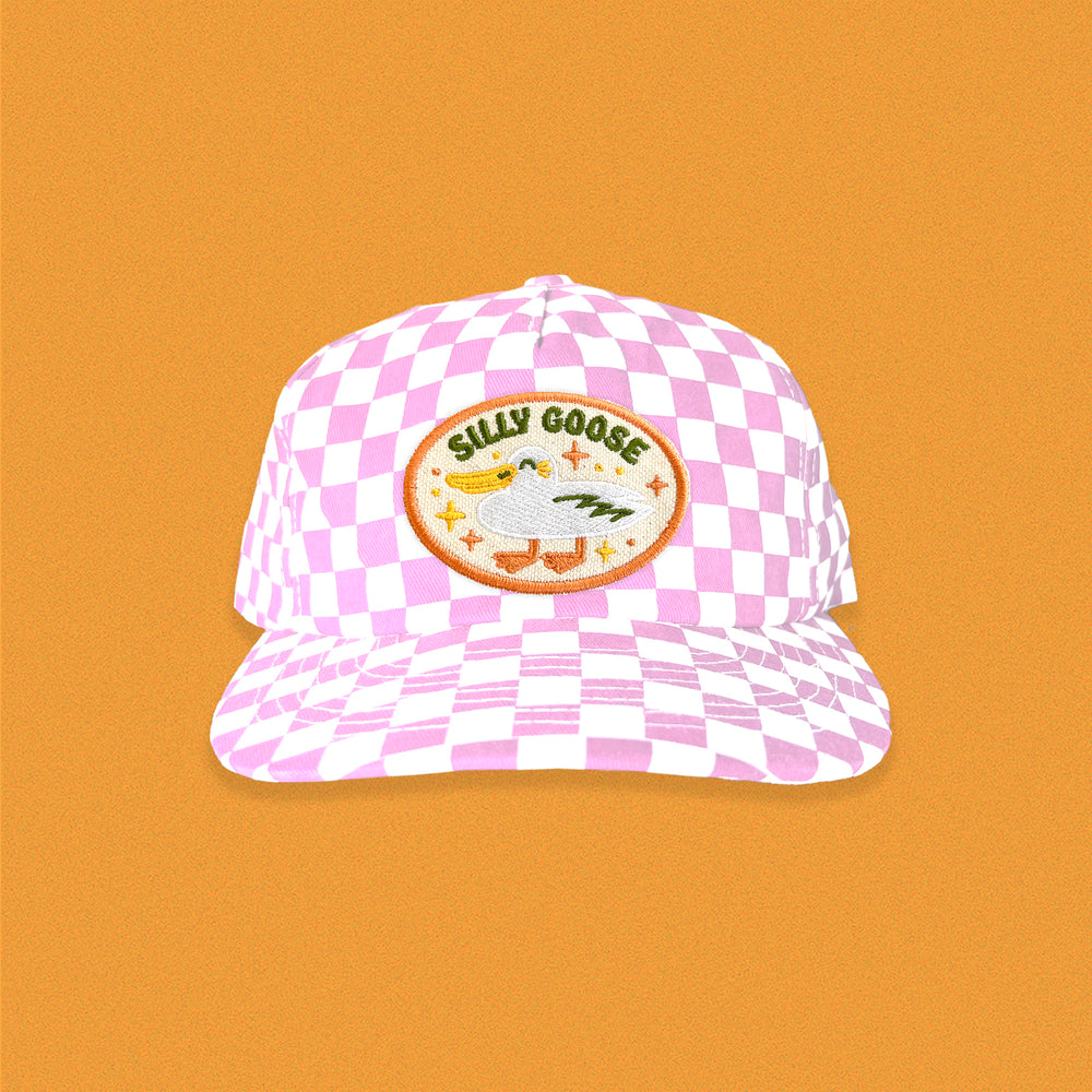 Silly Goose 5-Panel Checkered Floppy Hat